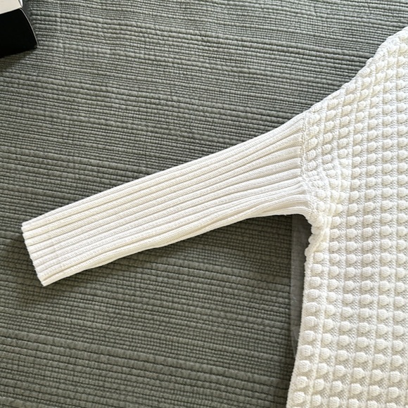 French Connection Mozart Popcorn Cotton Sweater - winter white - Picture 11 of 17
